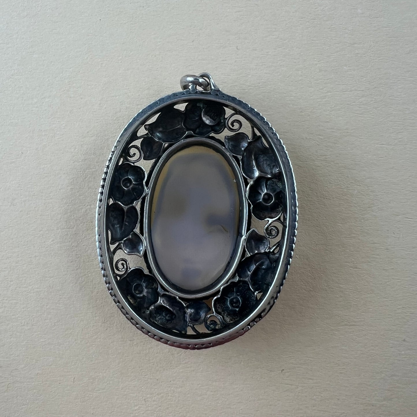 Antiker 800 Silber Anhänger Jugendstil