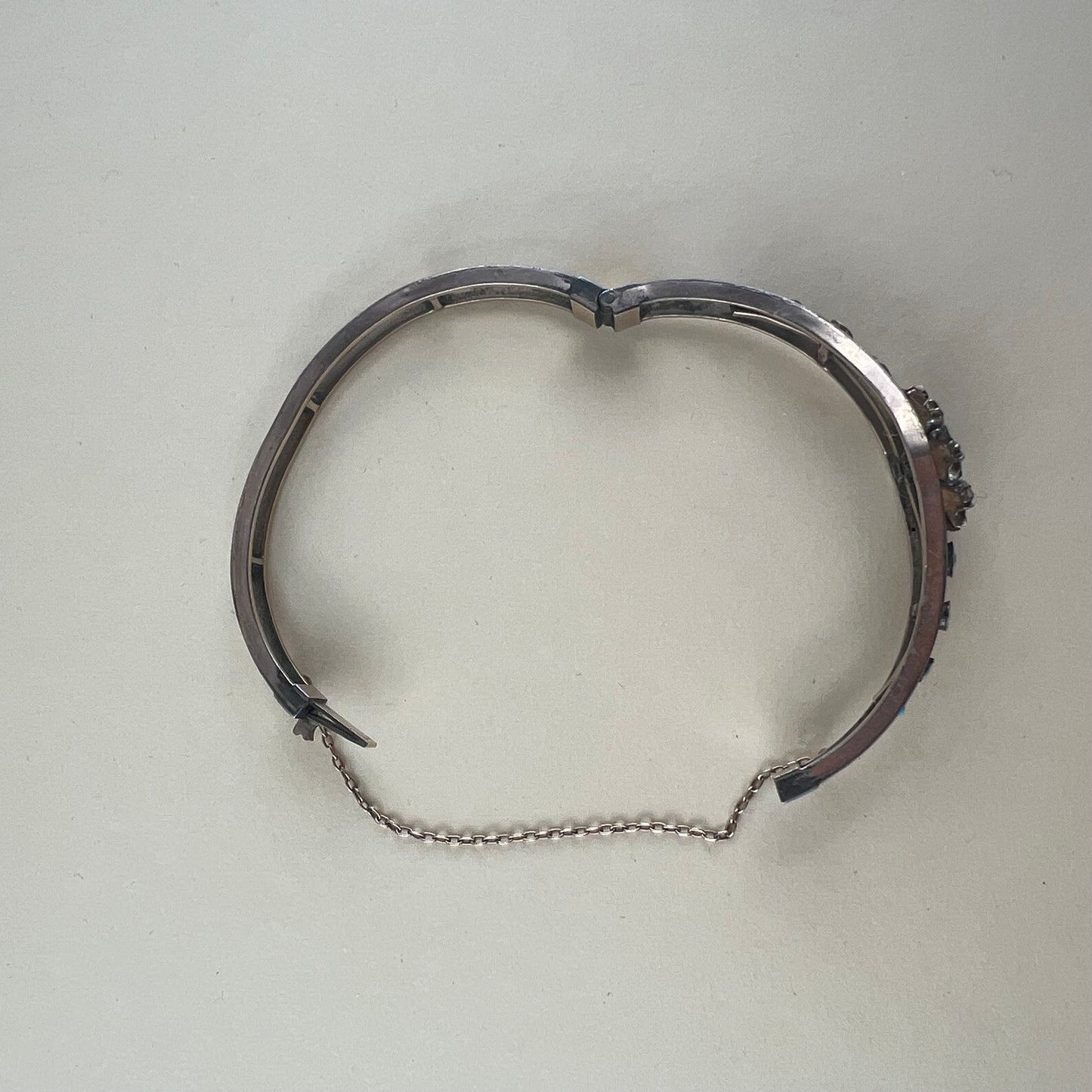 Viktorianischer Armreif mit Türkis und Süßwasserperle