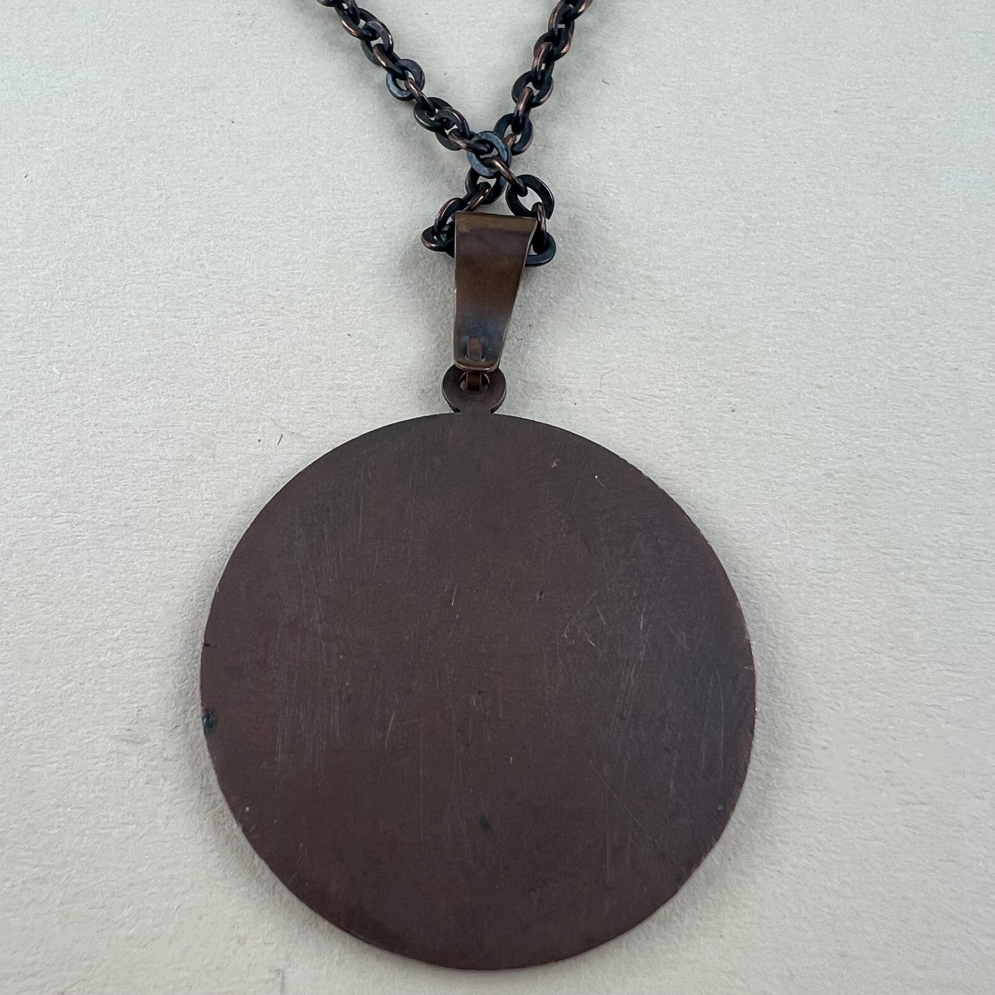 Anhänger und Kette Emaille Vintage