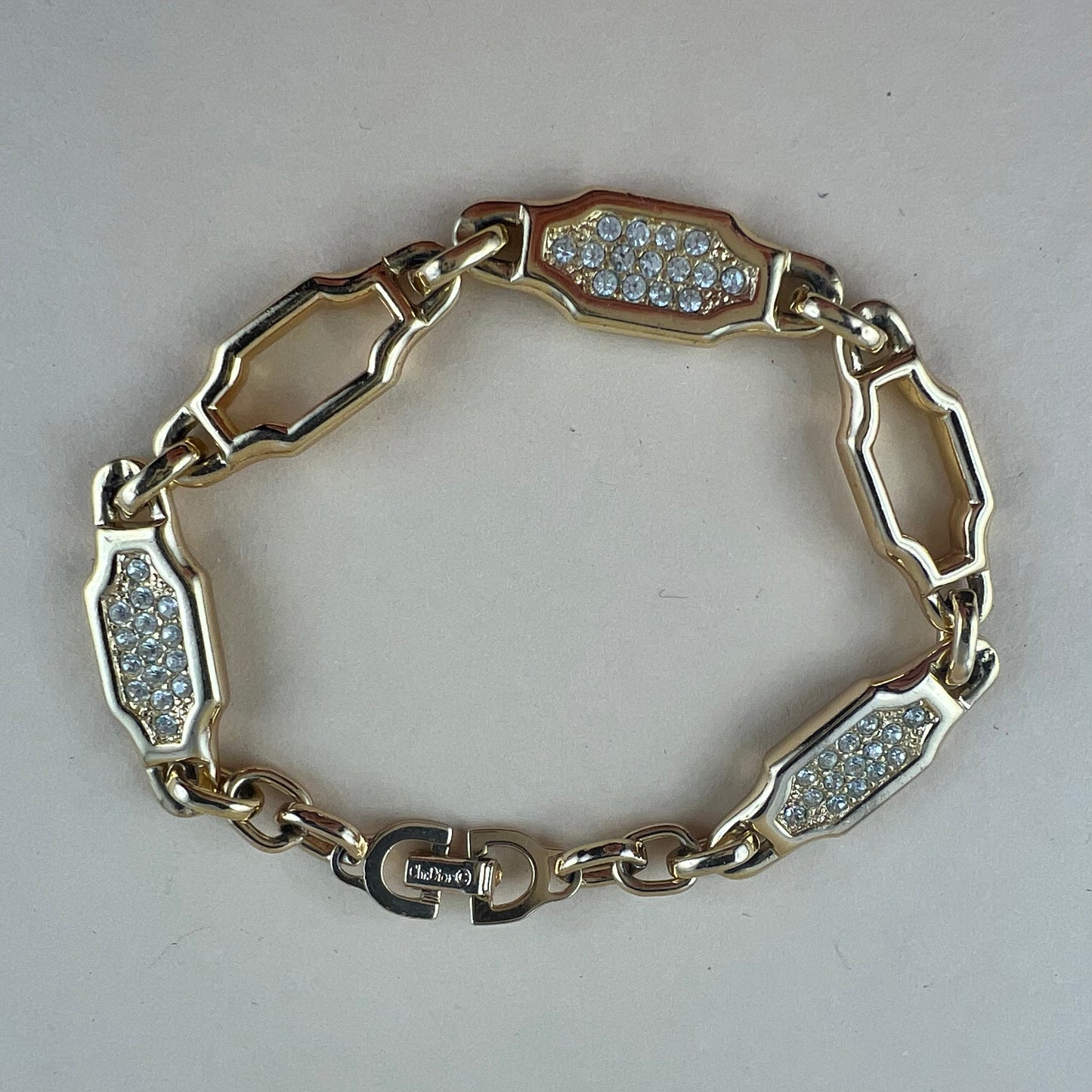 Vintage Christian Dior Set mit Kette, Armband und Clips doppelseitig