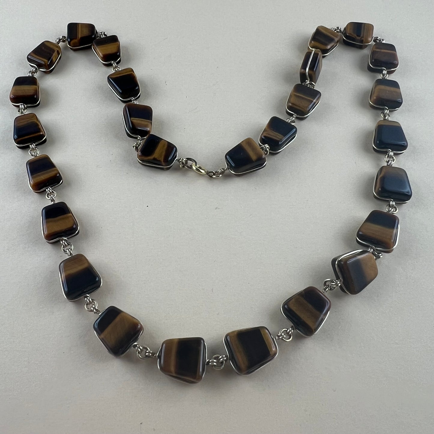 Vintage Tigeraugen Kette Double