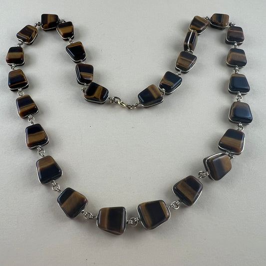Vintage Tigeraugen Kette Double