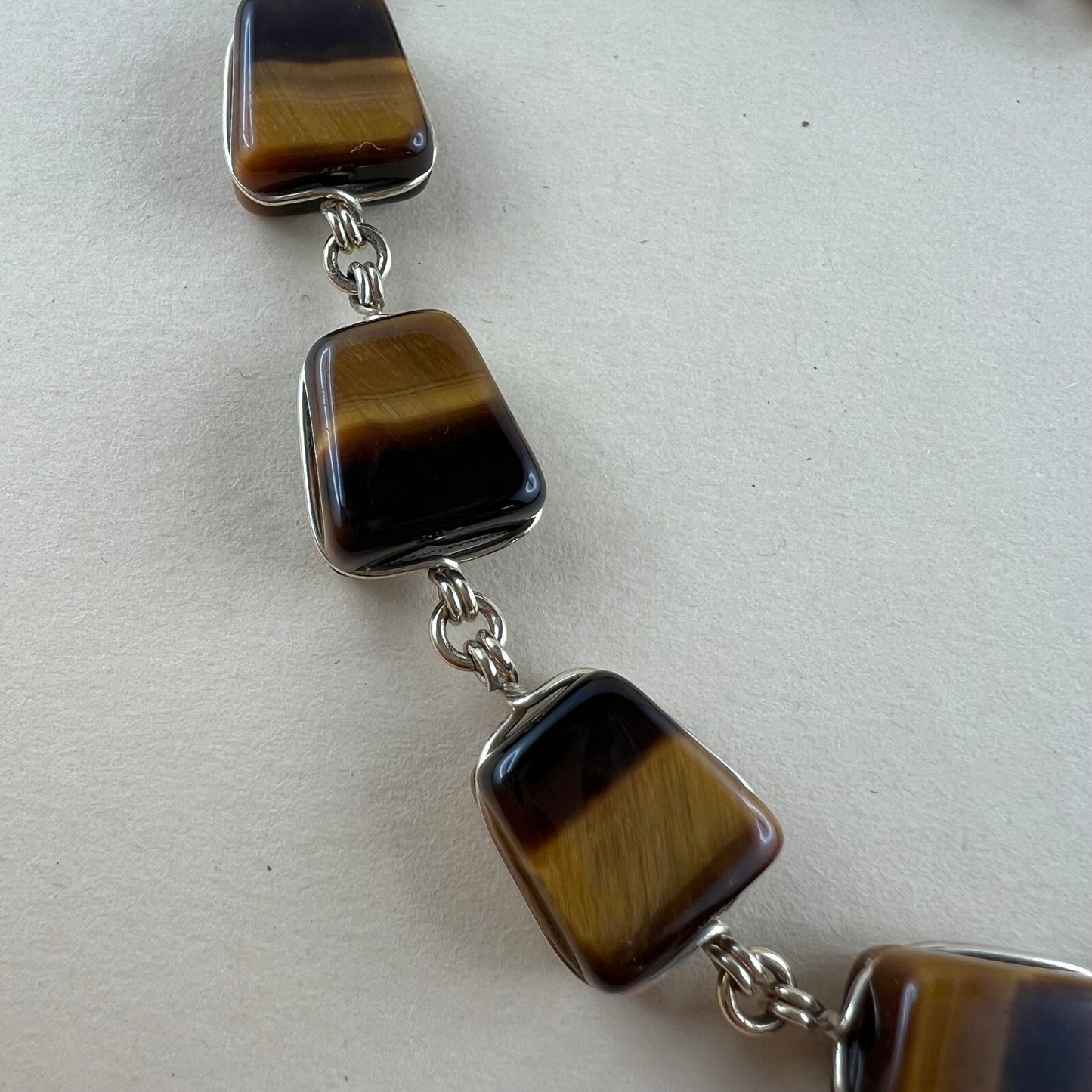 Vintage Tigeraugen Kette Double