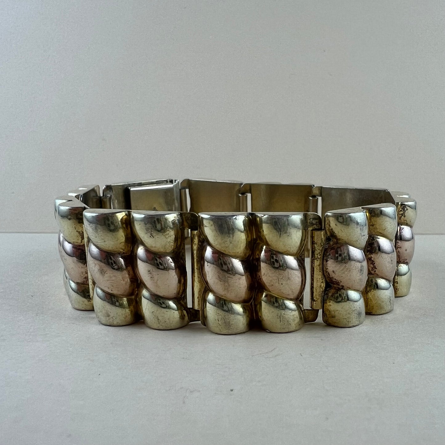 835 Silberarmband Vintage hartvergoldet