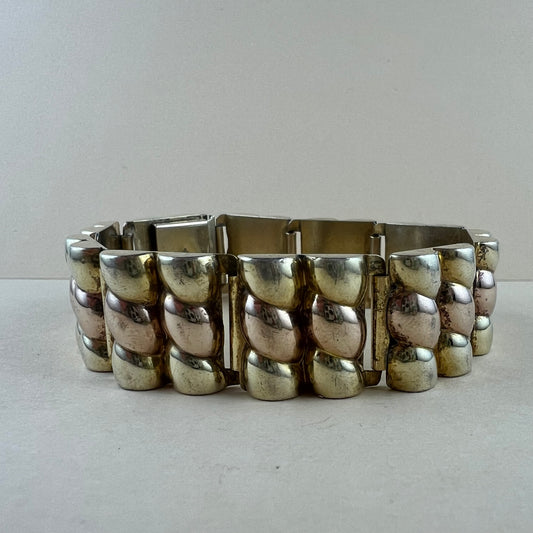 835 Silberarmband Vintage hartvergoldet
