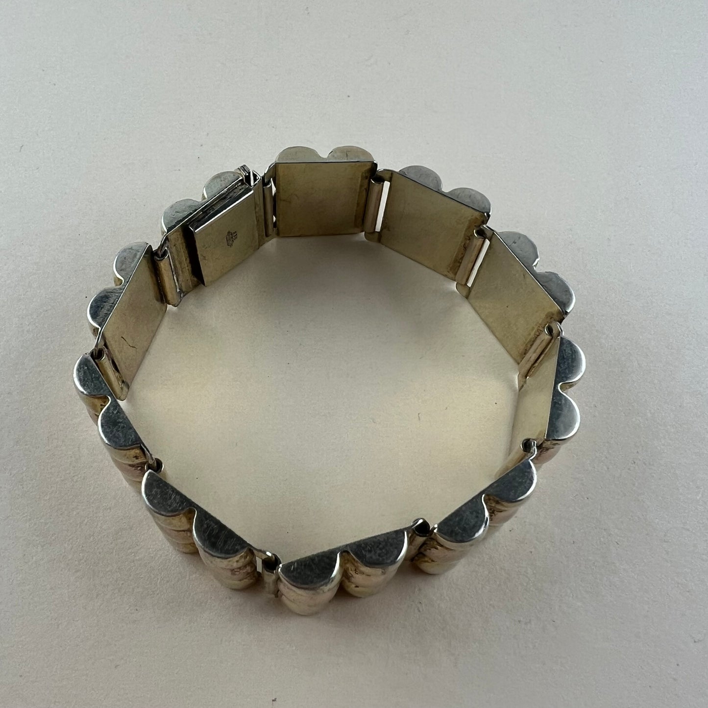 835 Silberarmband Vintage hartvergoldet