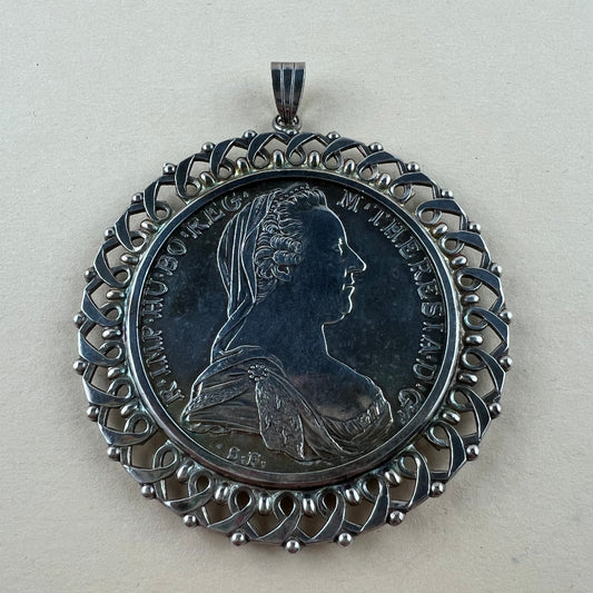 835 Silberanhänger mit Münze
