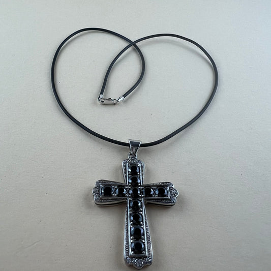 925 Silber Kreuzanhänger mit Kette