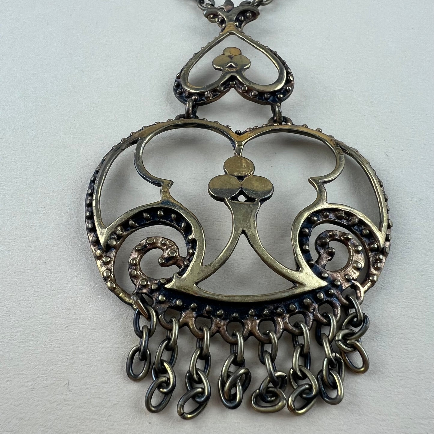 Anhänger mit Kette Finnische Bronze Jorma Valo
