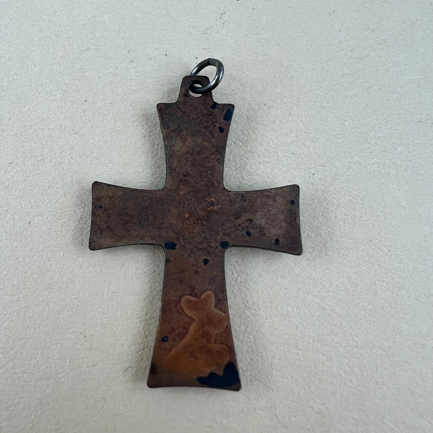 Kreuzanhänger Emaille Vintage