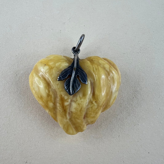 Silber Butterscotch Herzanhänger