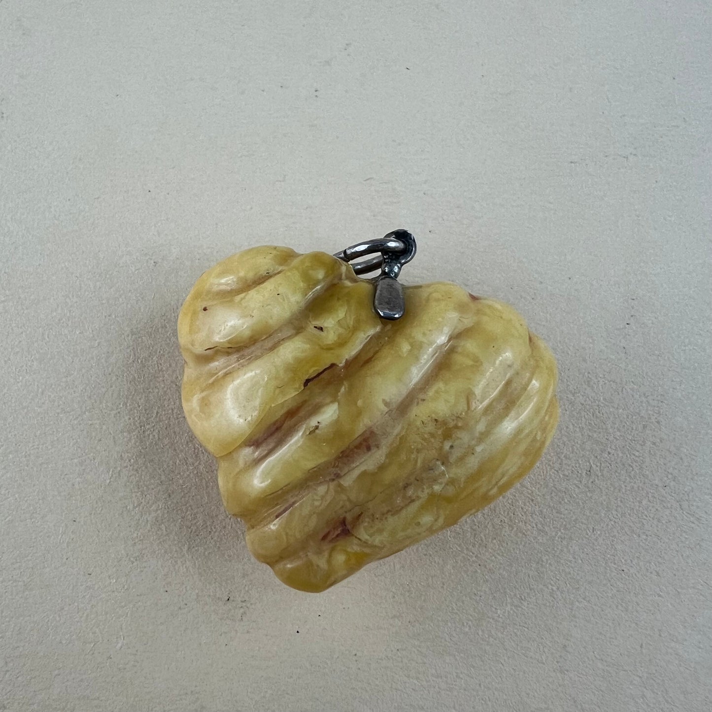 Silber Butterscotch Herzanhänger